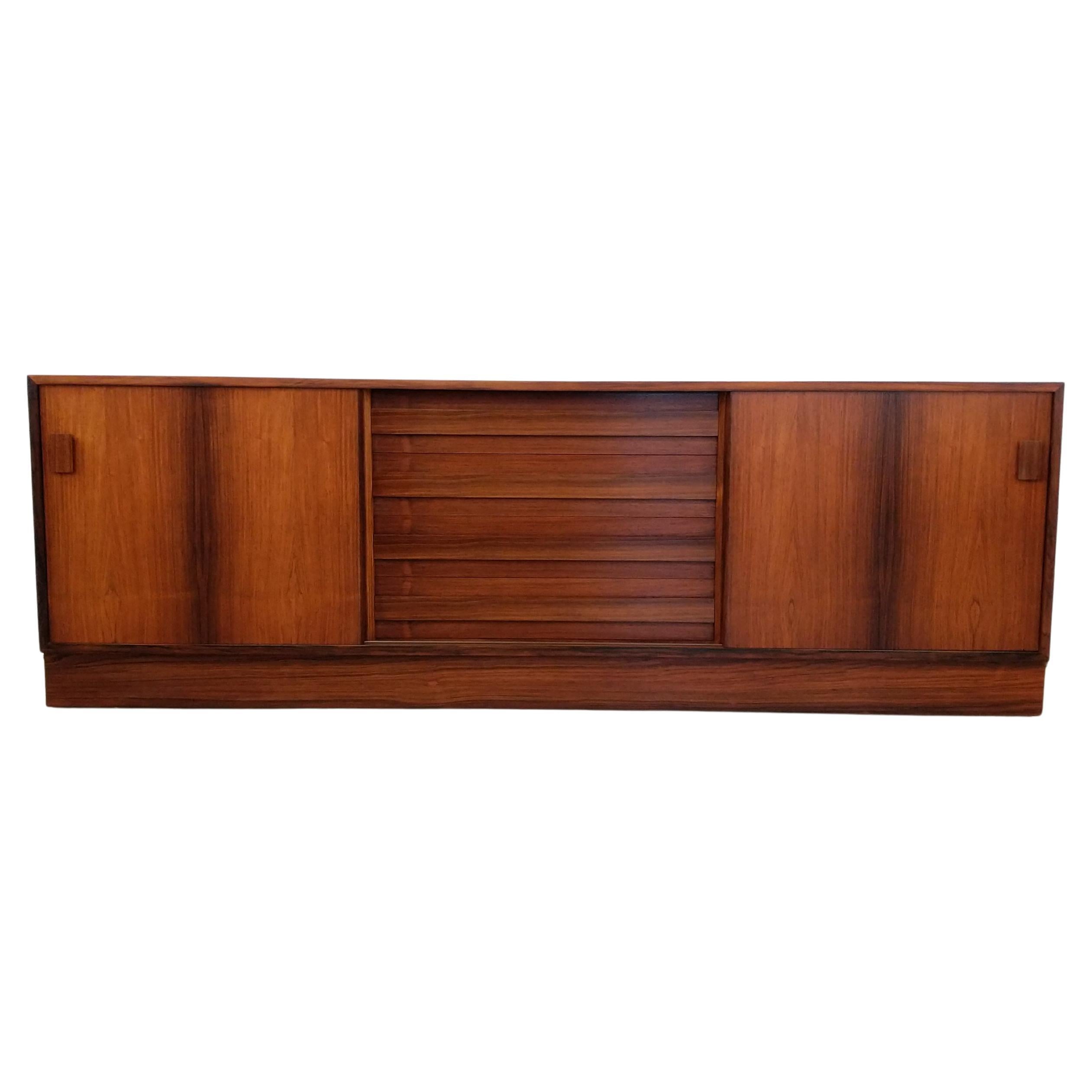 Vintage Danish Modern Rosewood Credenza by DR / Viby J For Sale