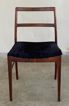 Vintage Danish Modern Rosewood Dining Chairs attributed Arne Vodder — Set of Six