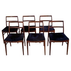 Vintage Danish Modern Rosewood Dining Chairs attributed Arne Vodder — Set of Six
