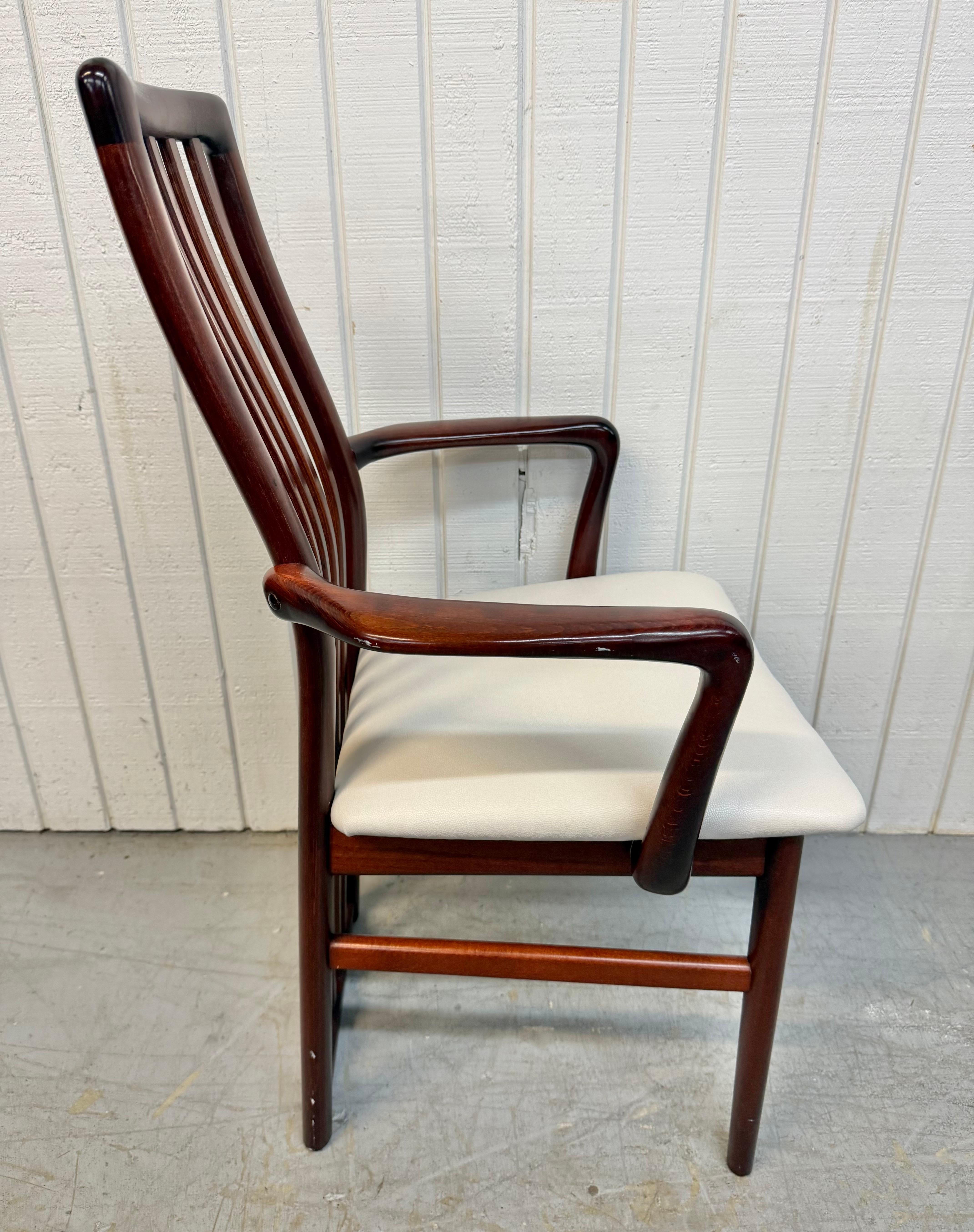 Imitation cuir Vintage Danish Modern Rosewood Dining Chairs - Set of 12 en vente