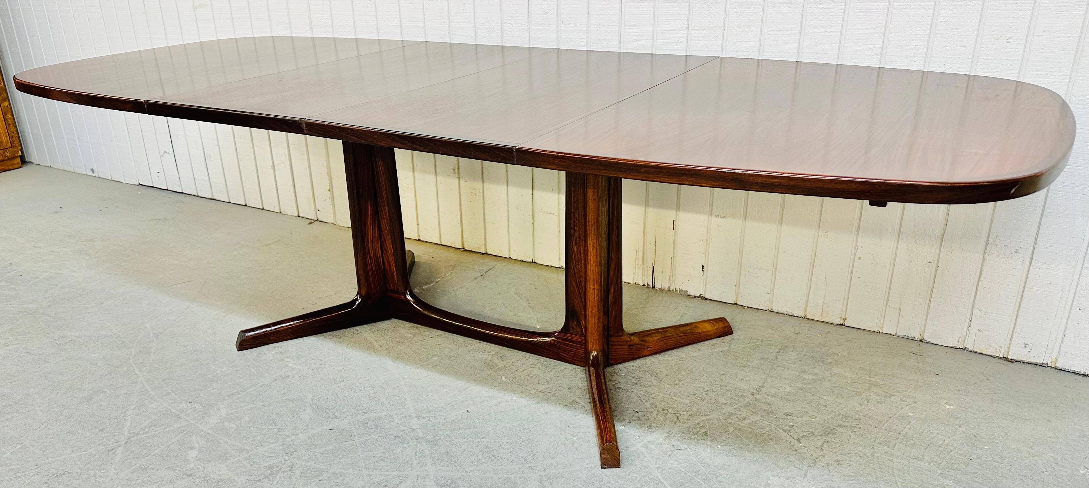 Mid-Century Modern Vintage Danish Modern Rosewood Dining Table