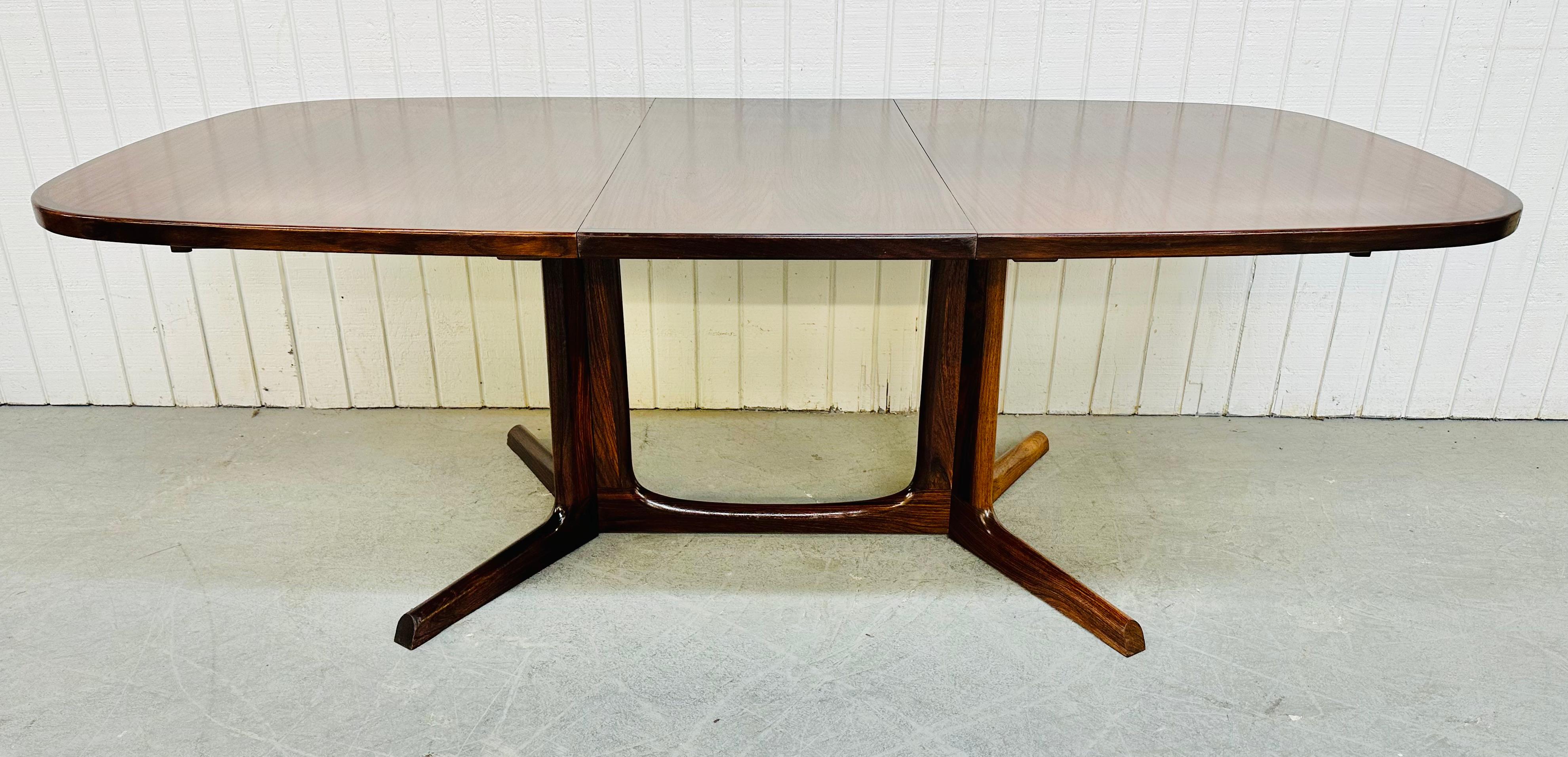 20th Century Vintage Danish Modern Rosewood Dining Table