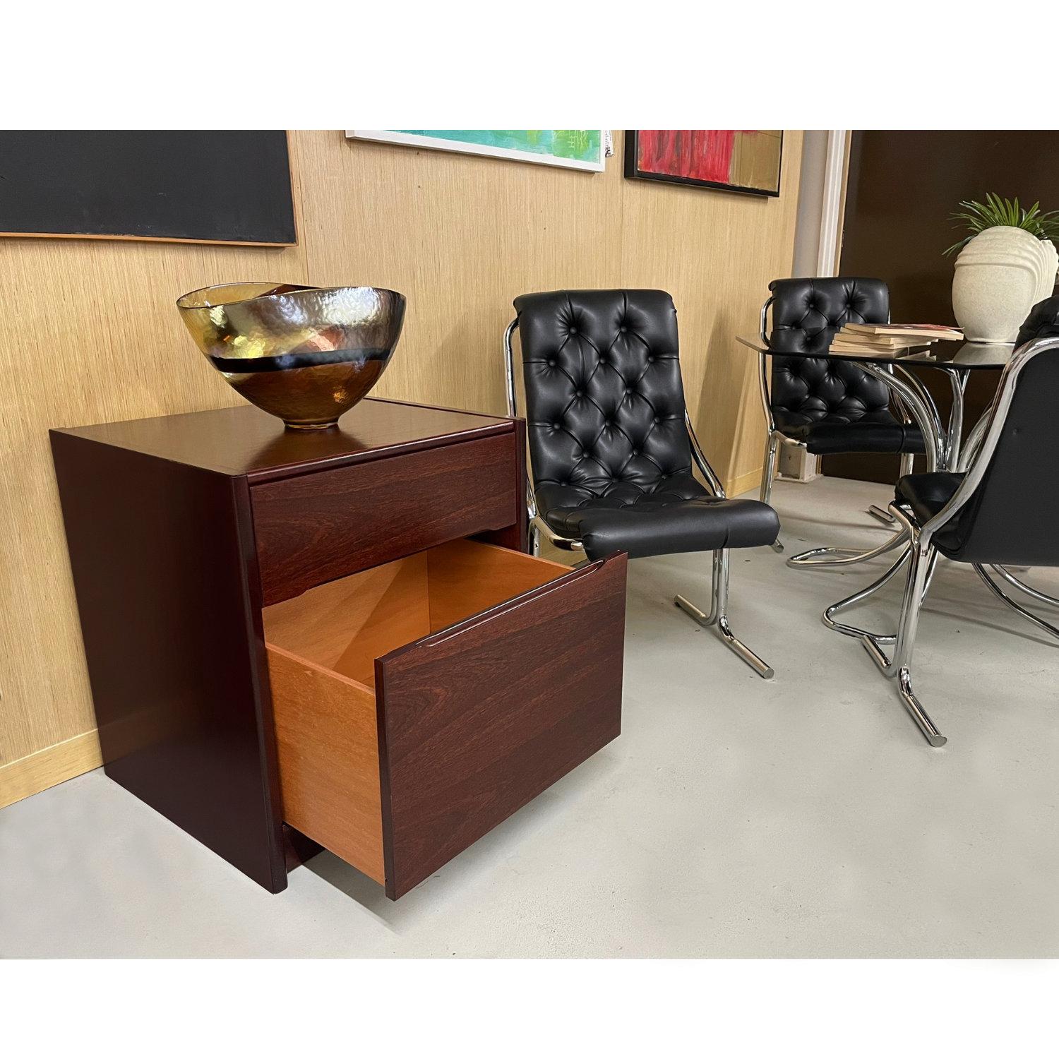 Danois Vintage Danish Modern Rosewood Filing Cabinet and Printer Stand en vente