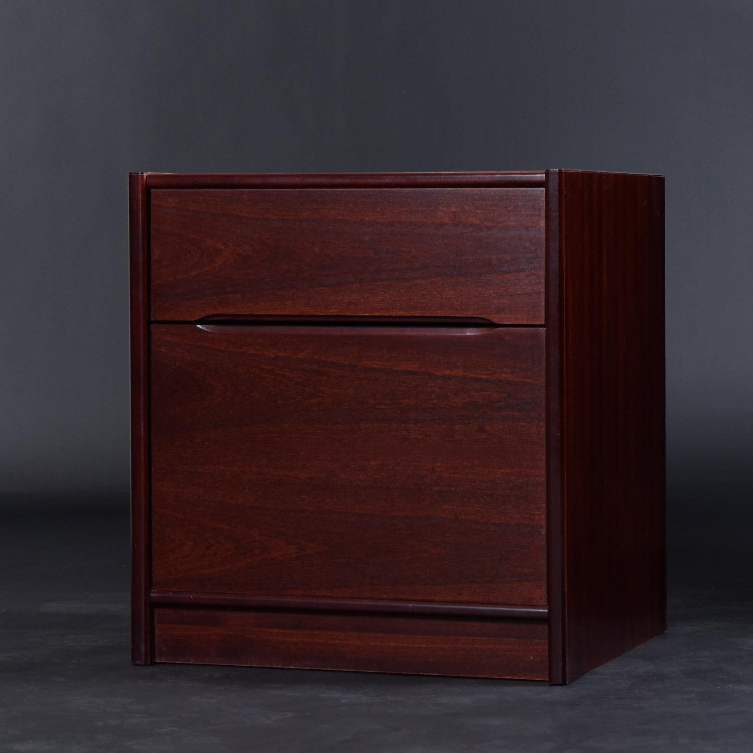 Bois de rose Vintage Danish Modern Rosewood Filing Cabinet and Printer Stand en vente