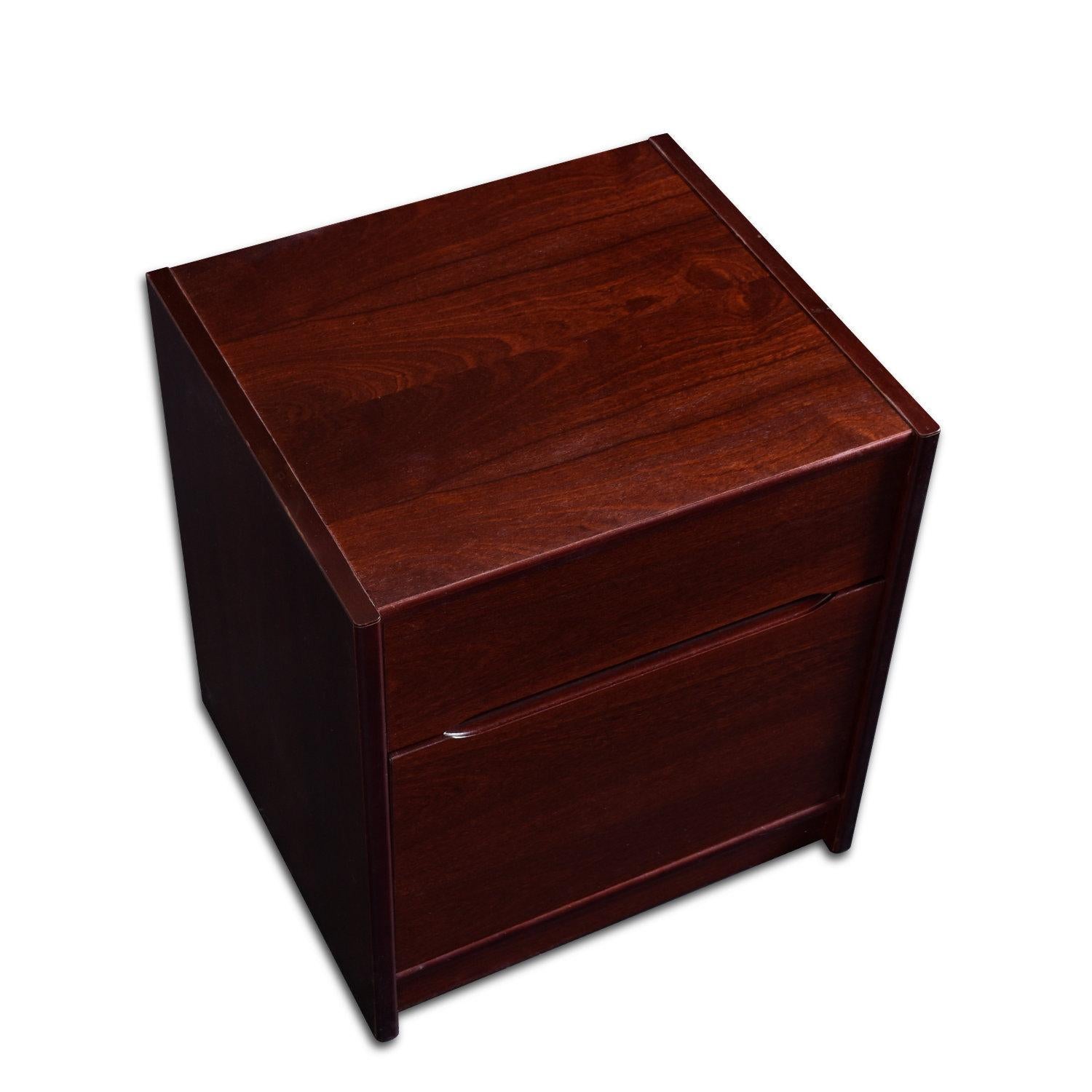 Vintage Danish Modern Rosewood Filing Cabinet and Printer Stand en vente 2