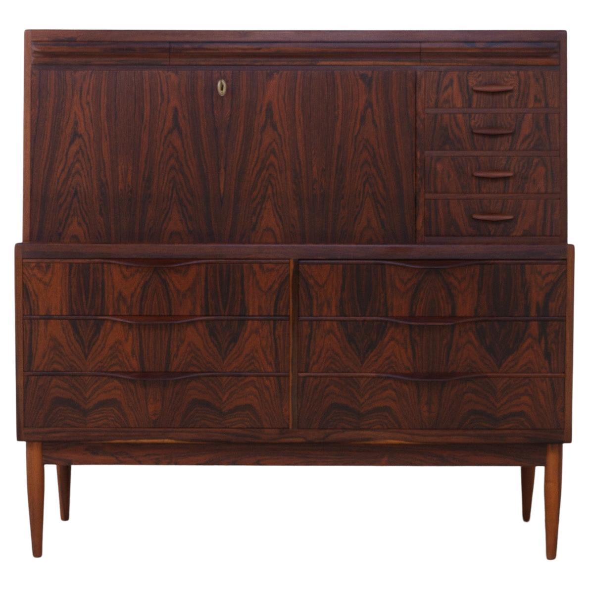 Vintage Danish Modern Rosewood Secretaire by Erling Torvits 1960s
