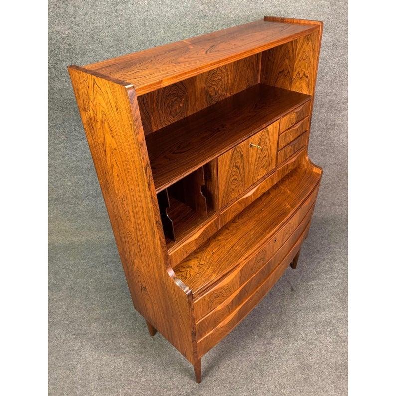 Woodwork Vintage Danish Modern Rosewood Secretary Desk Attributed to Erling Torvitz