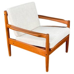 Vintage Danish Modern Sculpted Teak Lounge Chair
