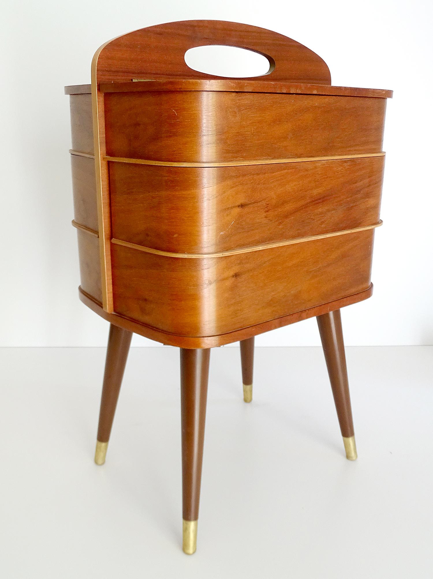 mid century sewing box