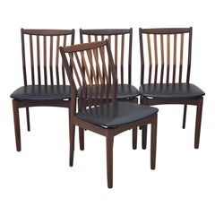 Moderner dänischer Vintage-Sessel aus massivem Teakholz, 4er-Set