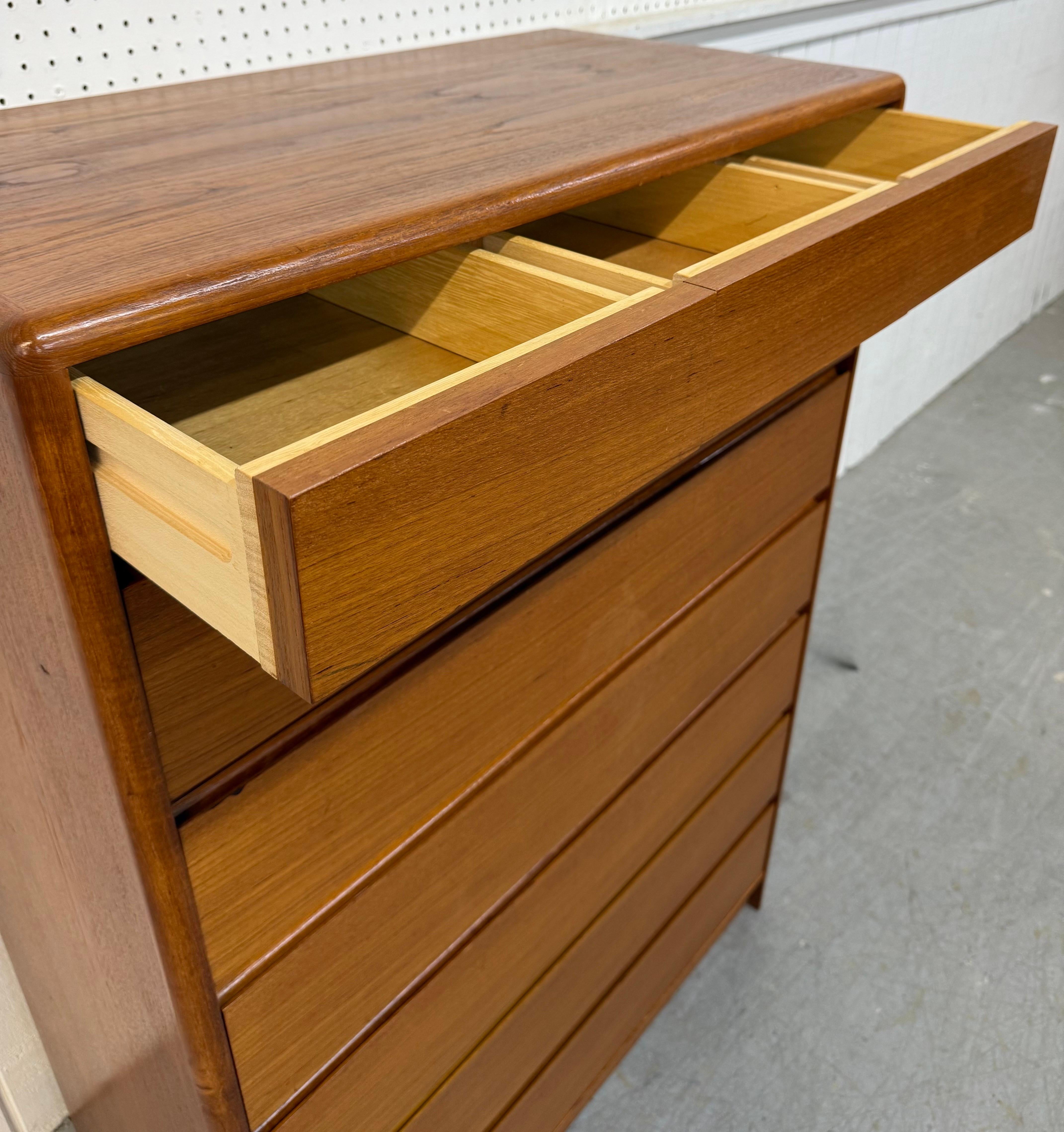 Vintage Danish Modern Teak 9-Drawer High Chest For Sale 1