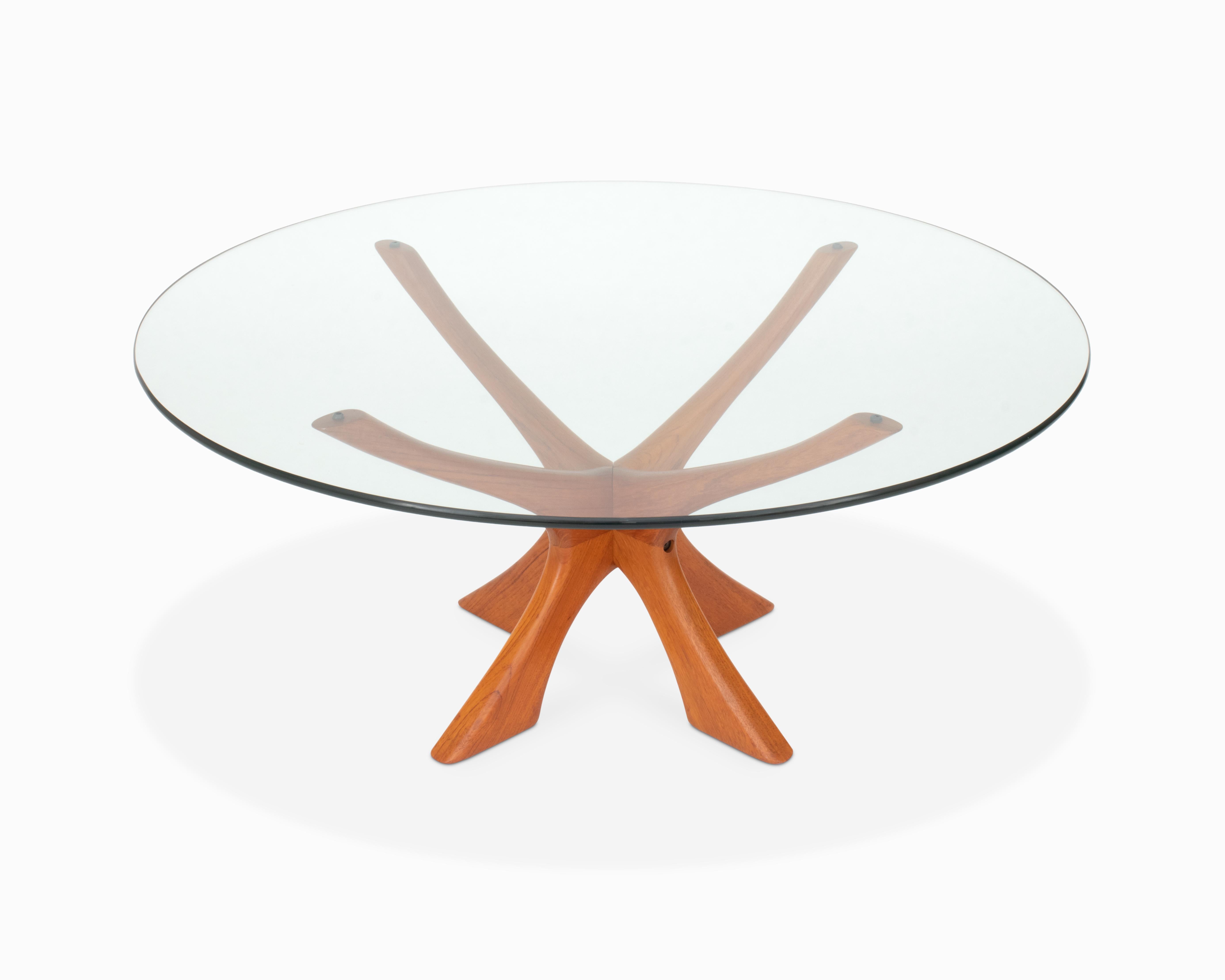 Here is a vintage Danish modern coffee table by Illum Wikkelsø, featuring a 41.25