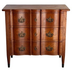 Vintage Danish Modern Teak Bachelor Chest Nightstand Dovetail Drawers Denmark