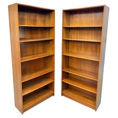 Vintage Danish Modern Teak Bookcases - Set of 2