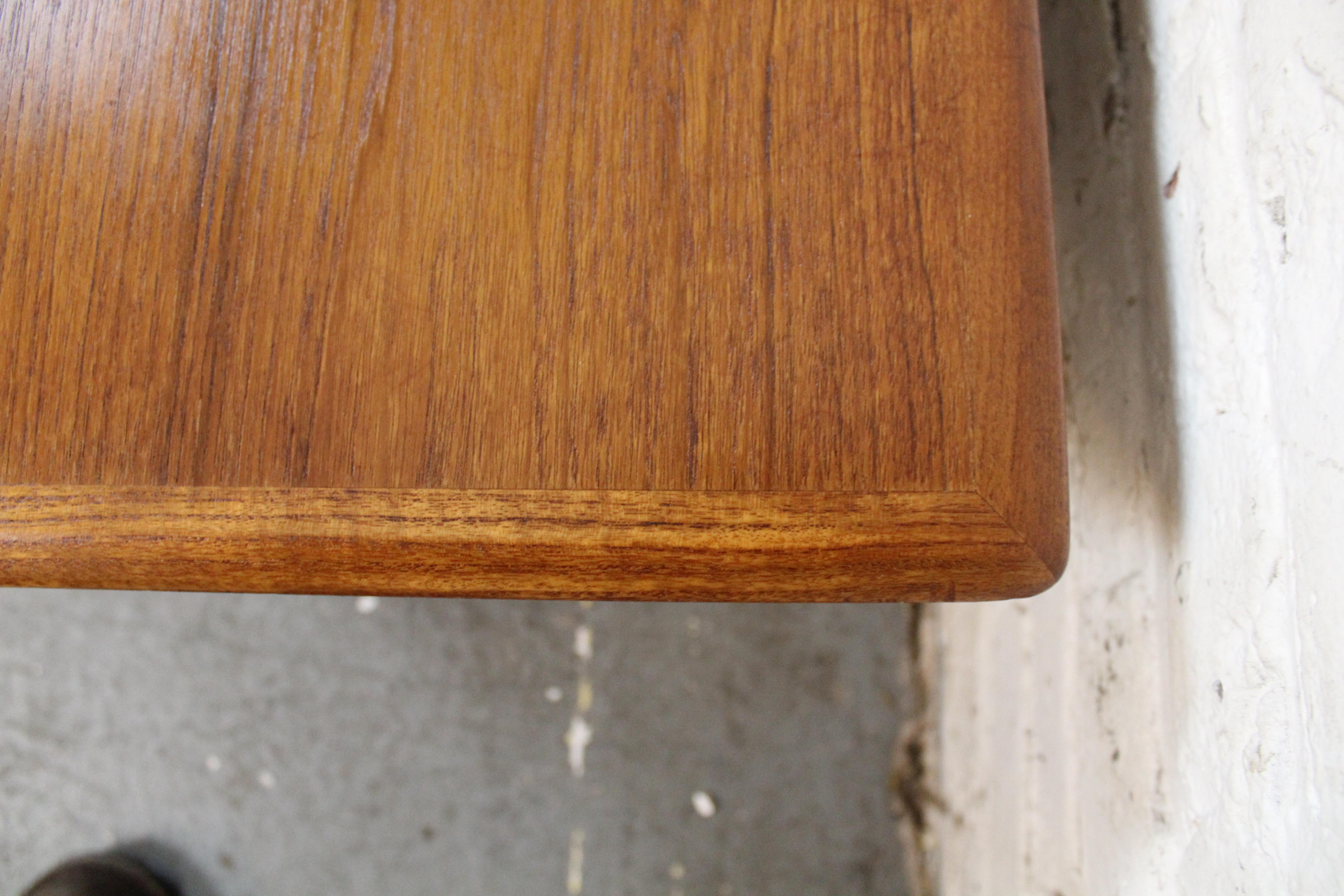Vintage Danish Modern Teak & Cane Table by Trioh Møbelfabrik 4
