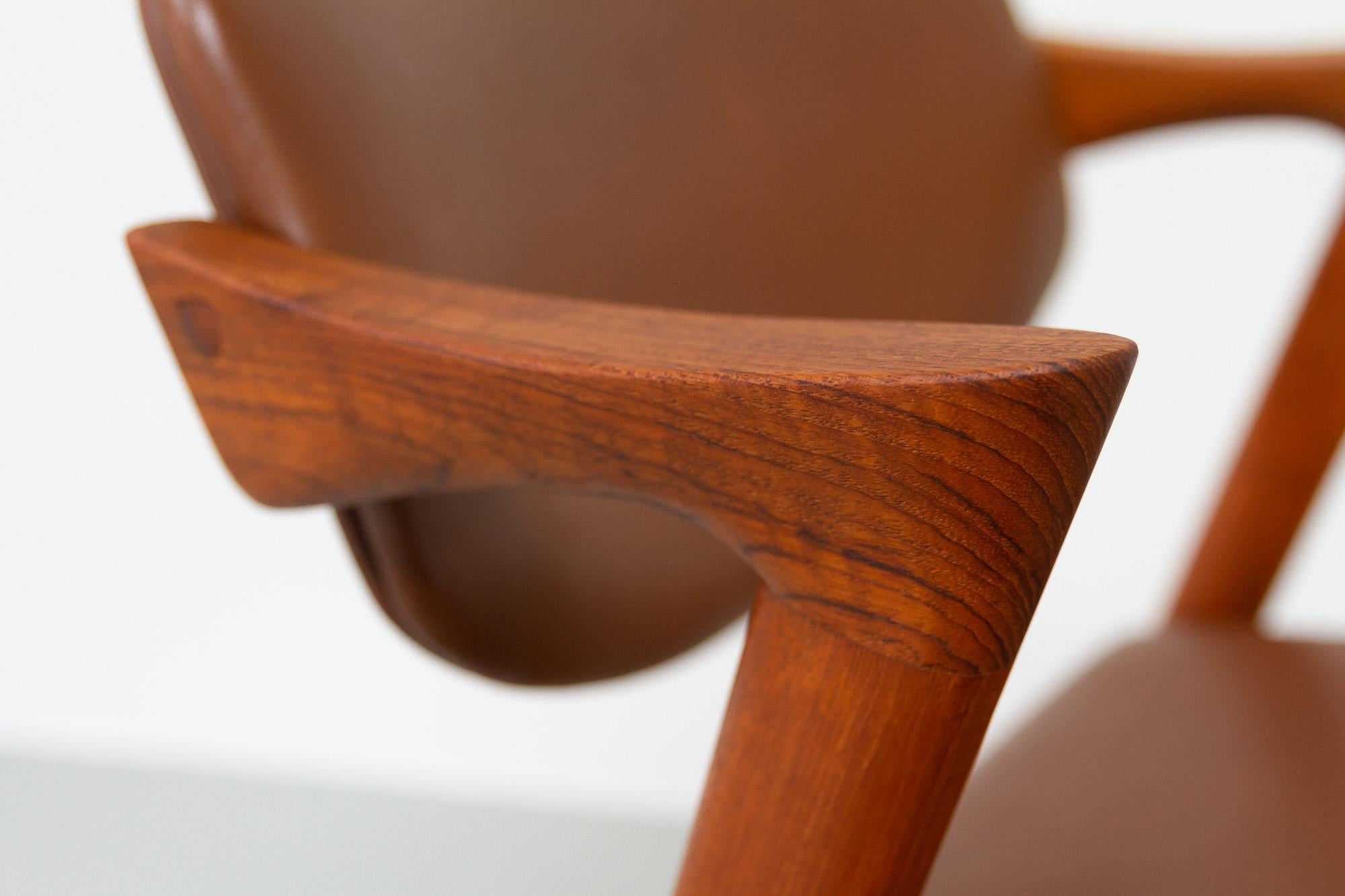 Vintage Danish Modern Teak Chair Model 42 by Kai Kristiansen, 1960s 8