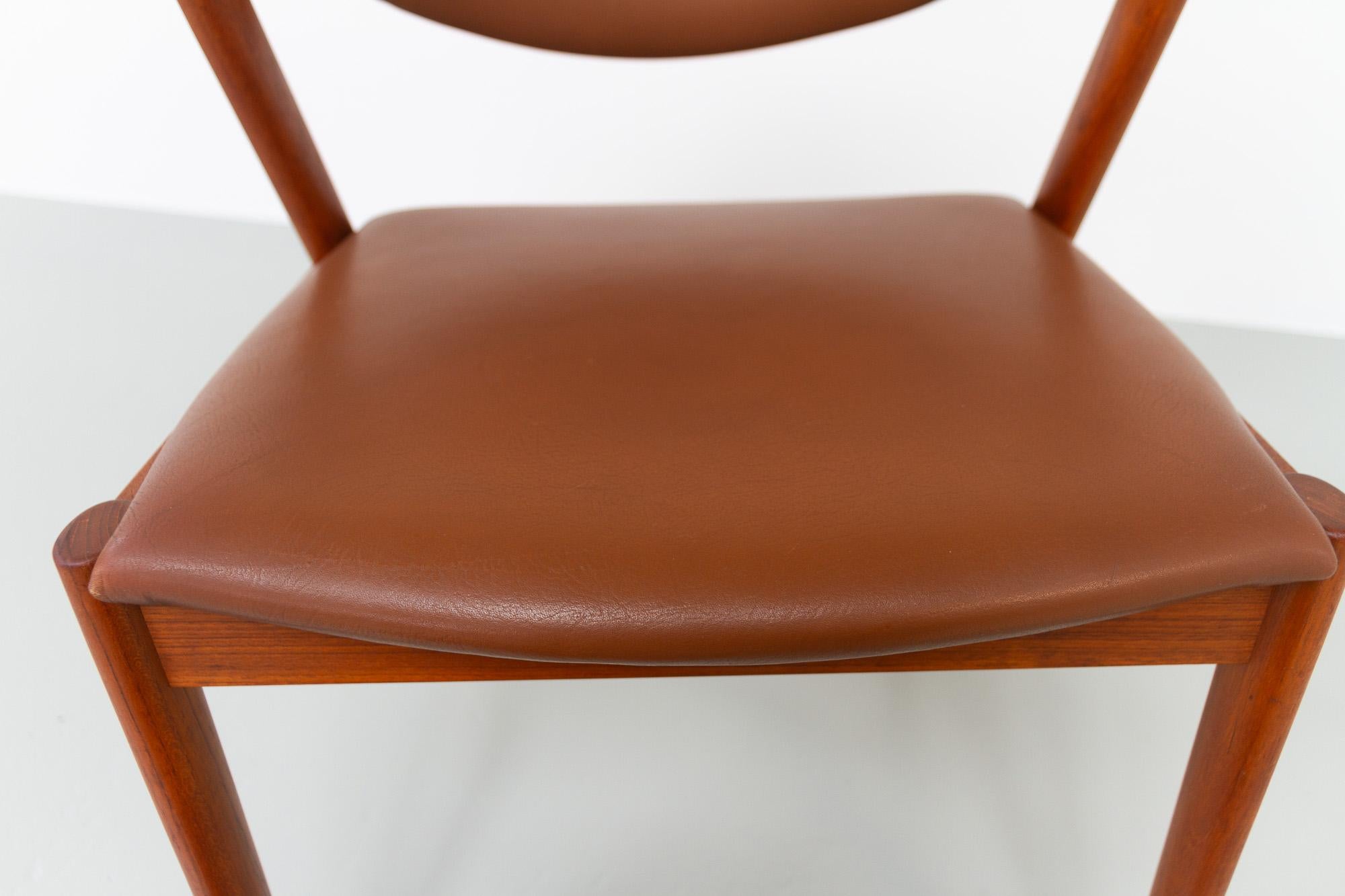 Vintage Danish Modern Teak Chair Model 42 by Kai Kristiansen, 1960s 9