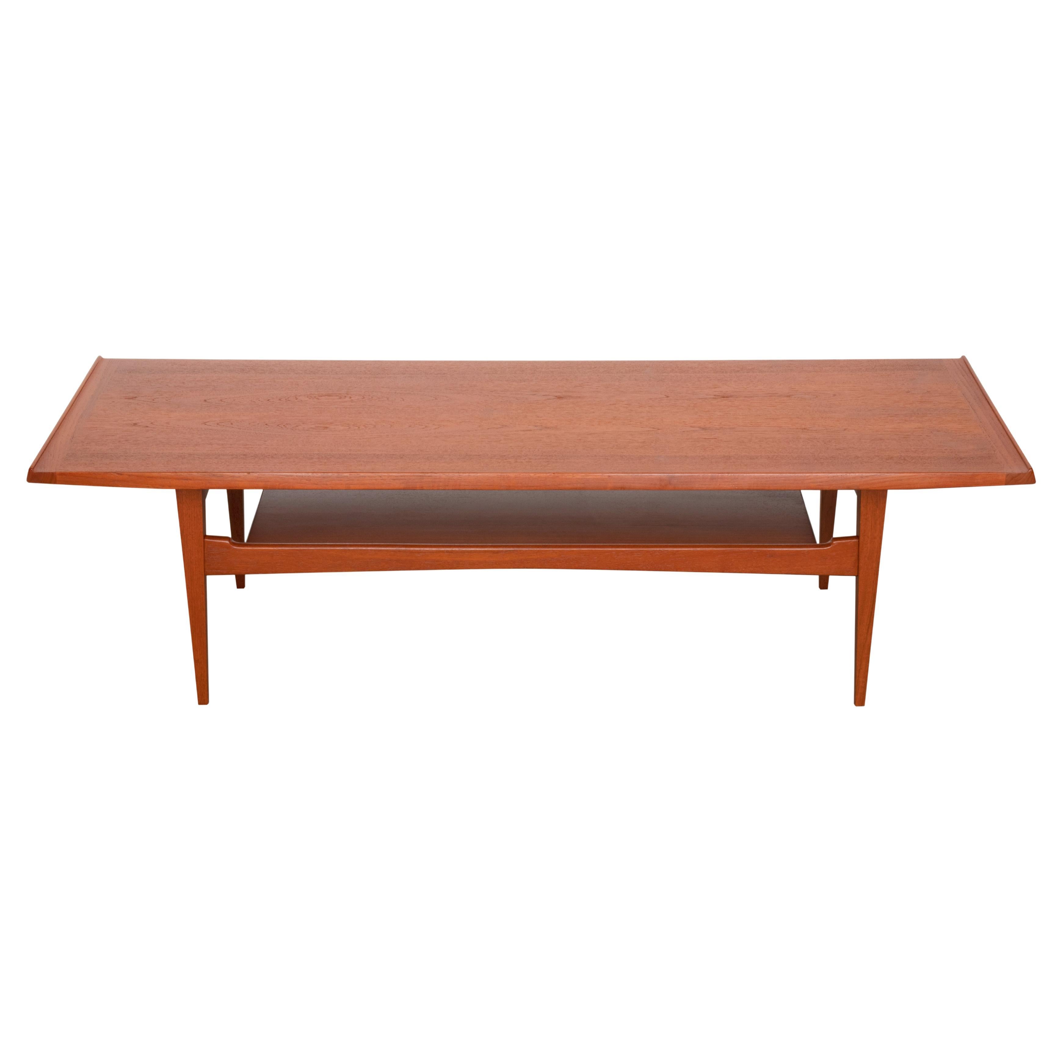 Vintage Danish Modern Teak Coffee Table by Moreddi For Sale