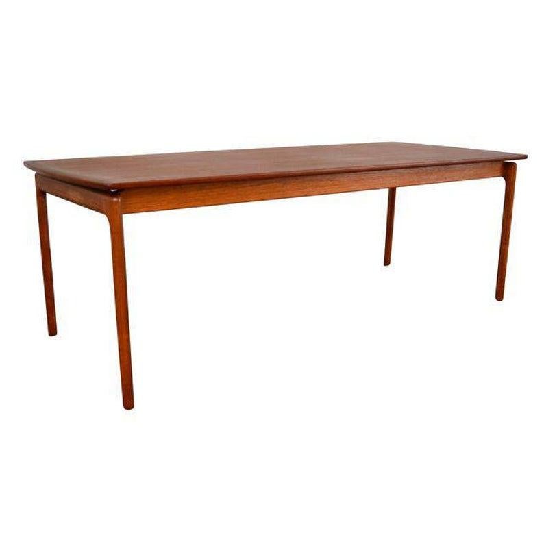 Scandinavian Modern Vintage Danish Modern Teak Coffee Table by Ole Wanscher for Poul Jeppesen For Sale