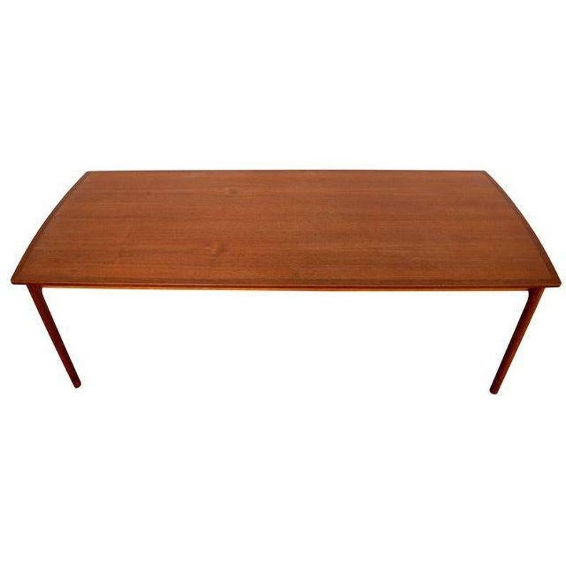 Woodwork Vintage Danish Modern Teak Coffee Table by Ole Wanscher for Poul Jeppesen For Sale