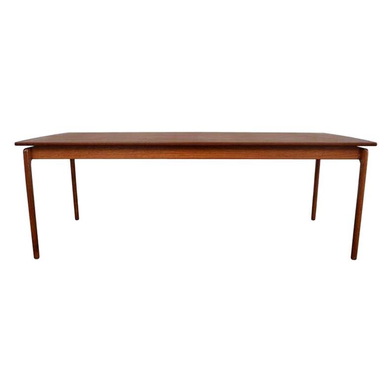 Vintage Danish Modern Teak Coffee Table by Ole Wanscher for Poul Jeppesen For Sale