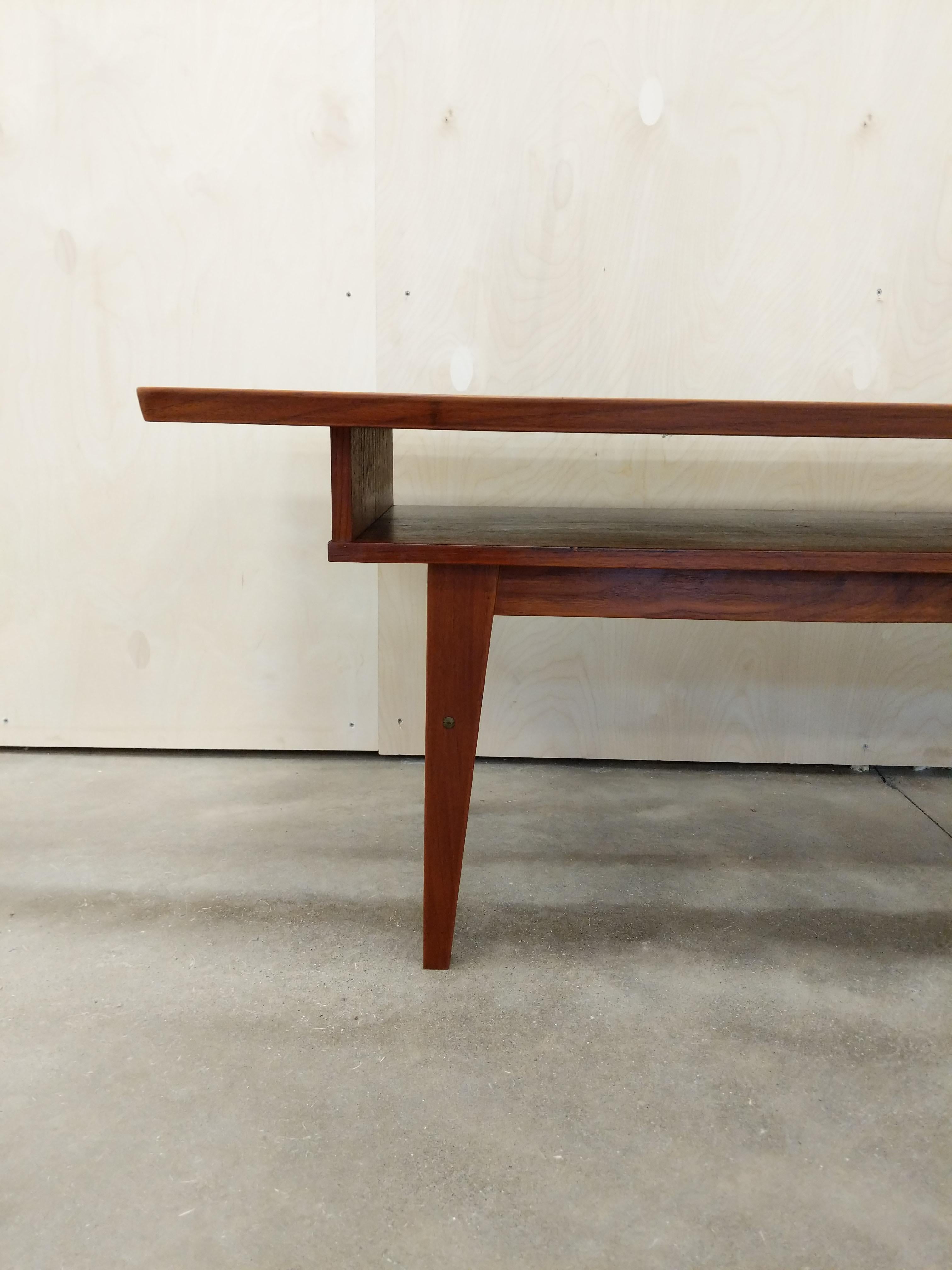Vintage Danish Modern Teak Coffee Table For Sale at 1stDibs