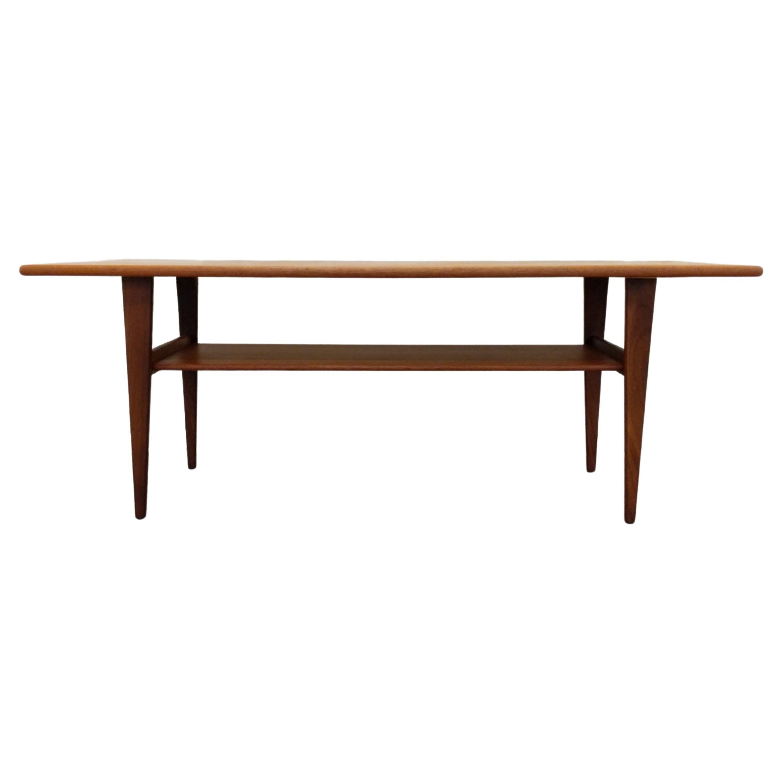 Vintage Danish Modern Teak Coffee Table For Sale at 1stDibs