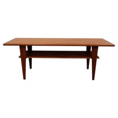 Table basse danoise moderne vintage en teck