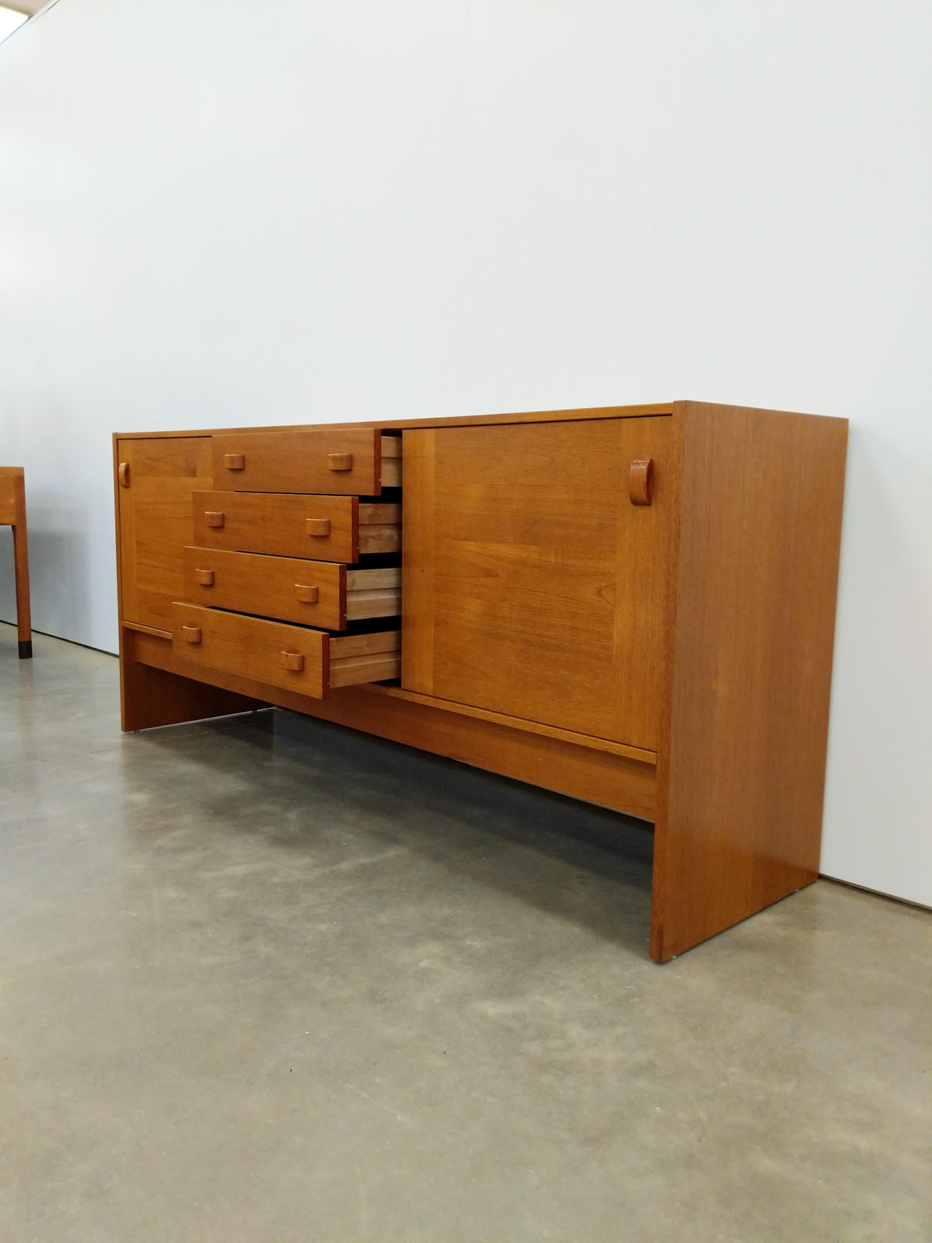 Mid-Century Modern Vintage Danish Modern Teak Credenza / Sideboard by Domino