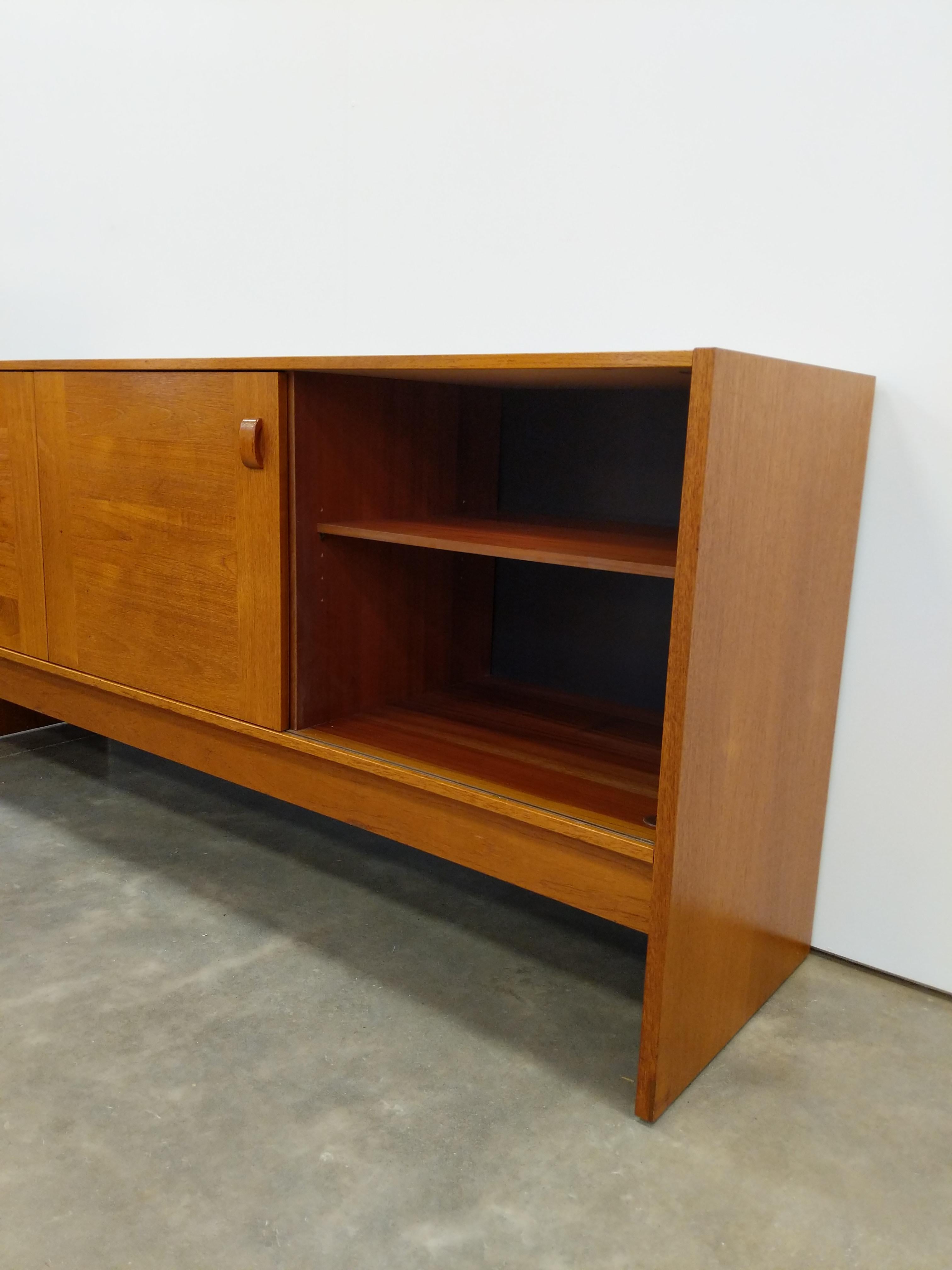 Vintage Danish Modern Teak Credenza / Sideboard by Domino In Good Condition In Gardiner, NY