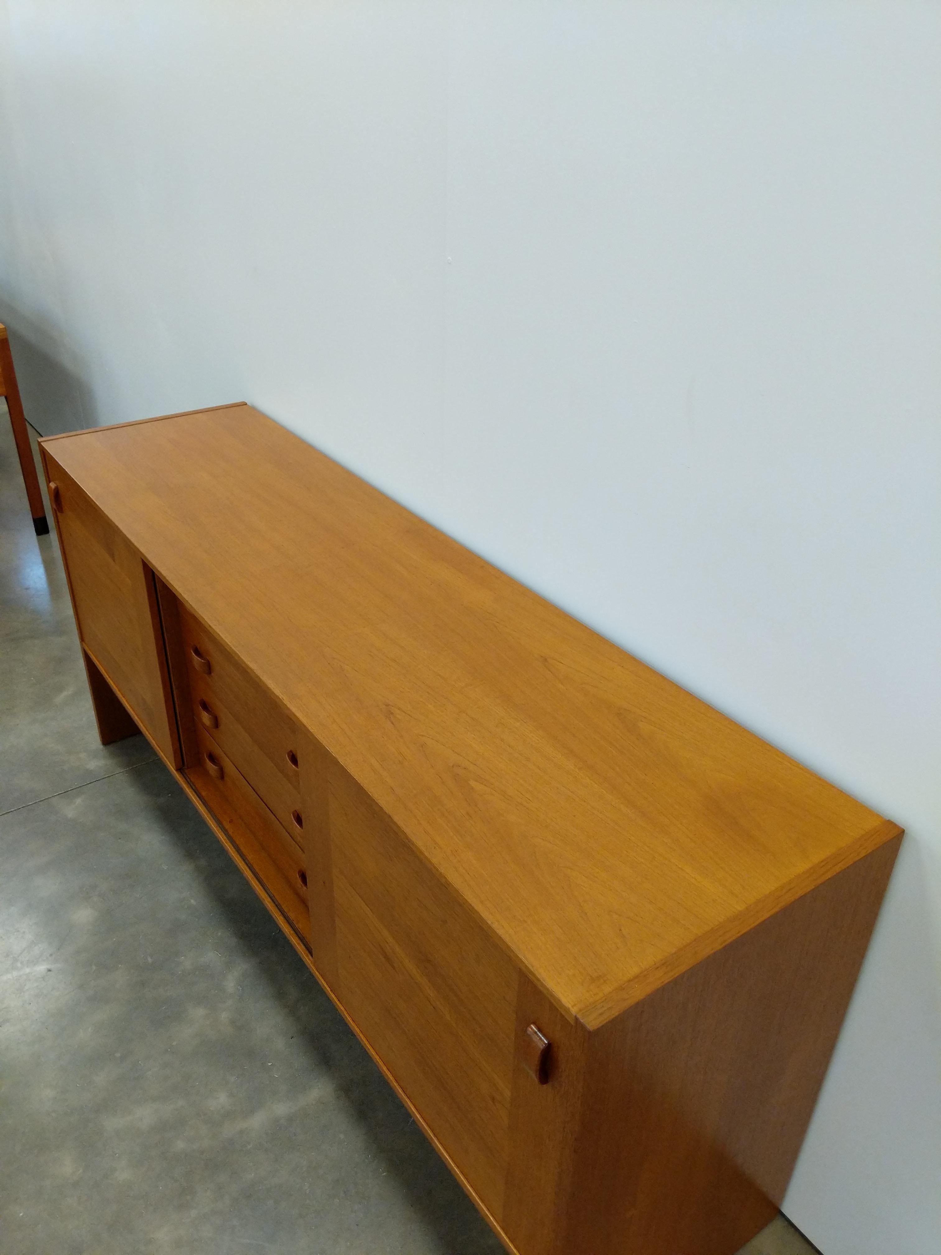 Vintage Danish Modern Teak Credenza / Sideboard by Domino 1