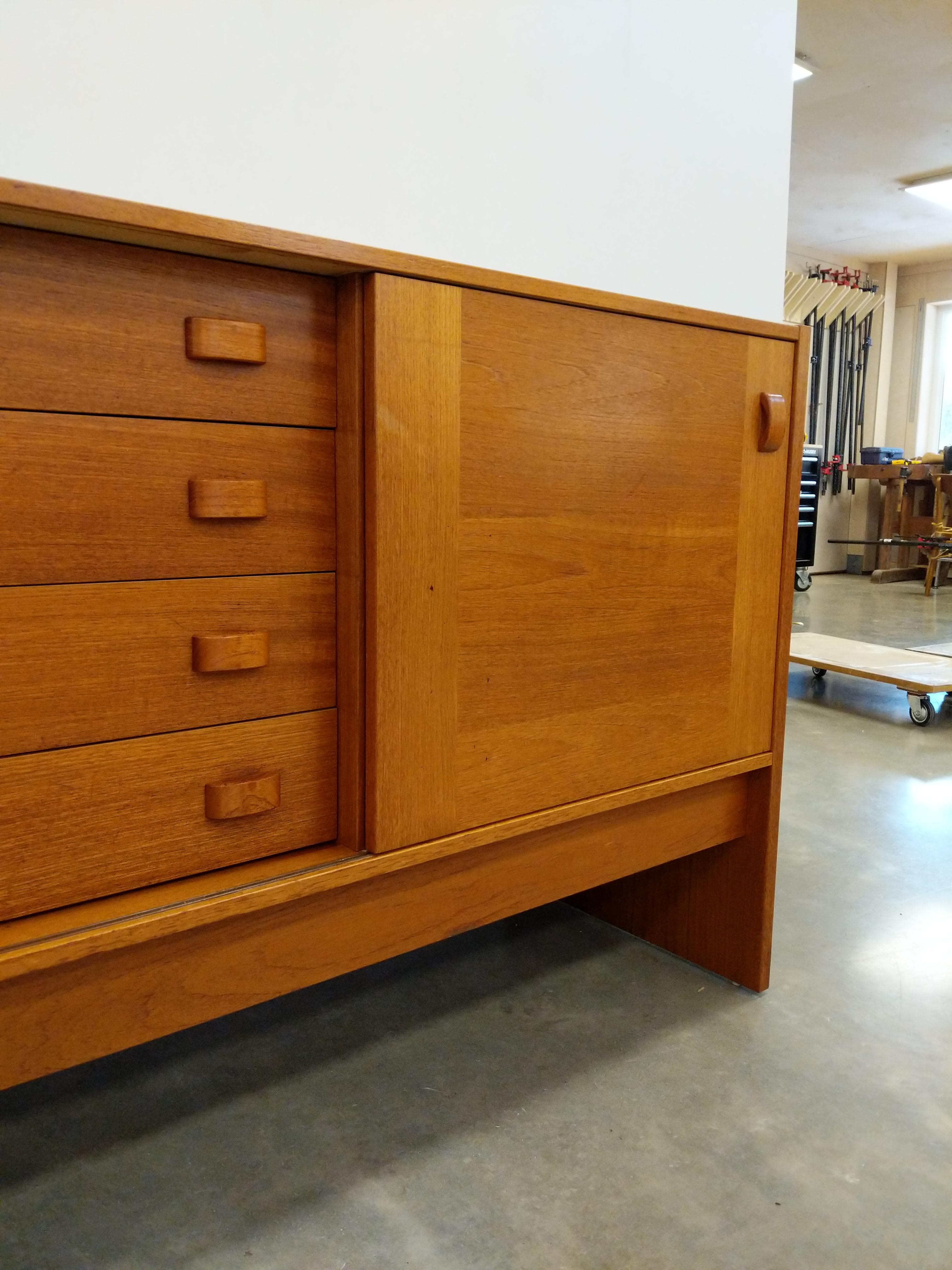 Vintage Danish Modern Teak Credenza / Sideboard by Domino 3