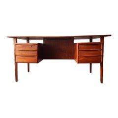 Vintage Danish Modern Teak Desk by Peter Lovig Nielsen, circa 1960s