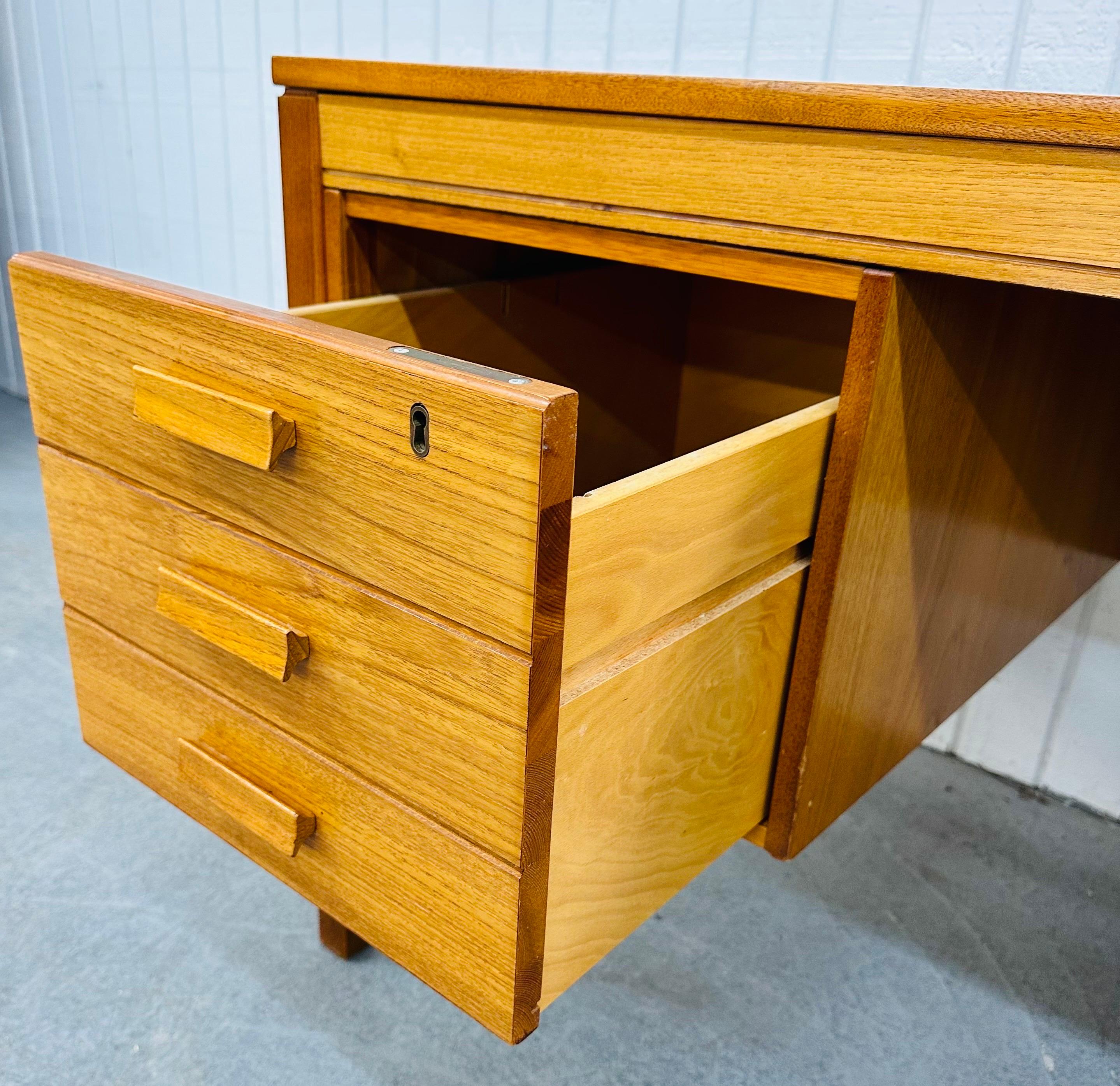 Vintage Danish Modern Teak Desk For Sale 2