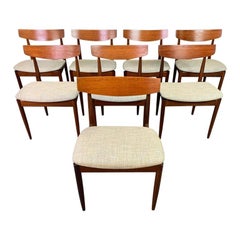 Vintage Danish Modern Teak Dining Chairs by Kofod Larsen for G Plan, Set of 8