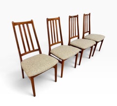 Chaises de salle à manger danoises modernes vintage en teck - Lot de 4