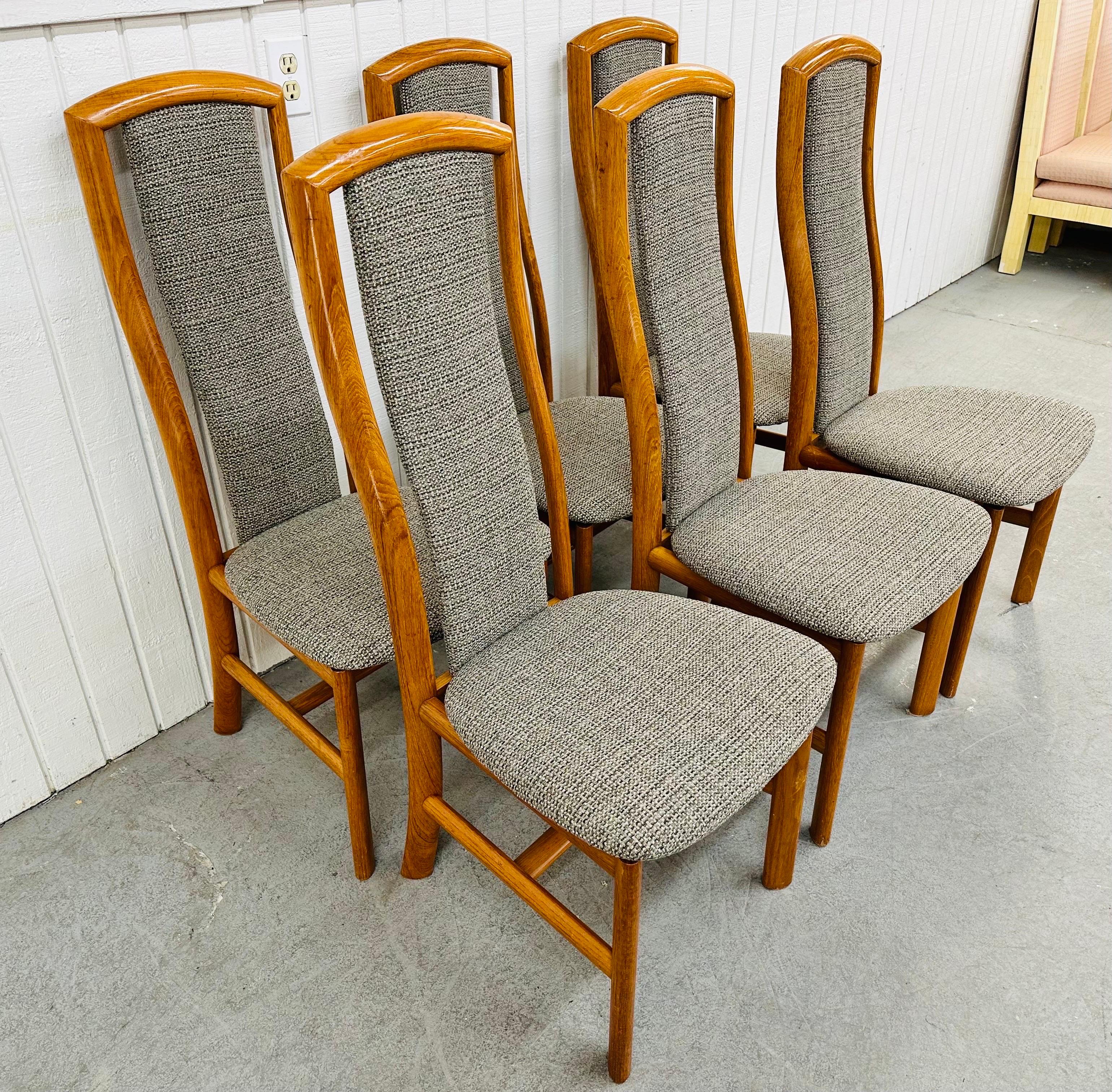 Mid-Century Modern Vintage Danish Modern Teak Dining Chairs - Set of 6 For Sale