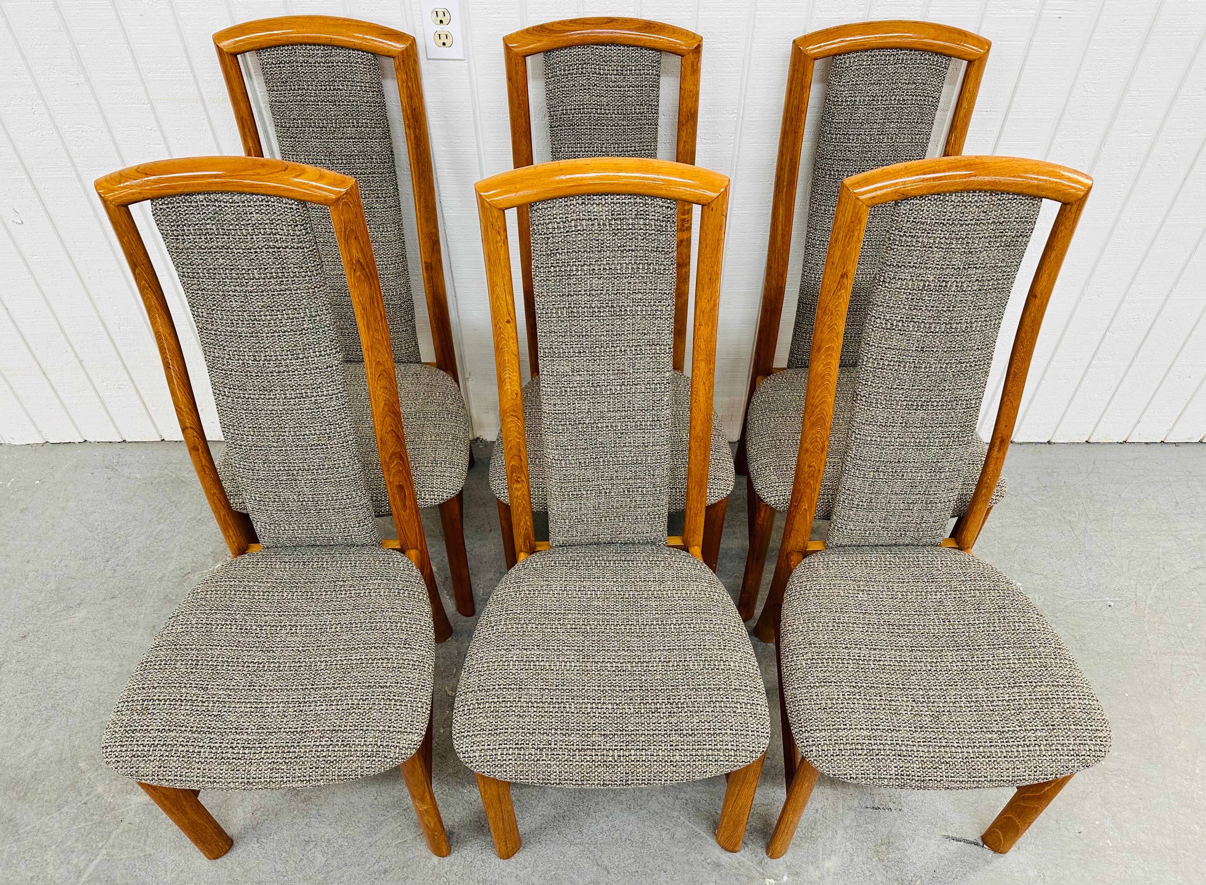 Vintage Danish Modern Teak Dining Chairs - Set of 6 In Good Condition In Clarksboro, NJ
