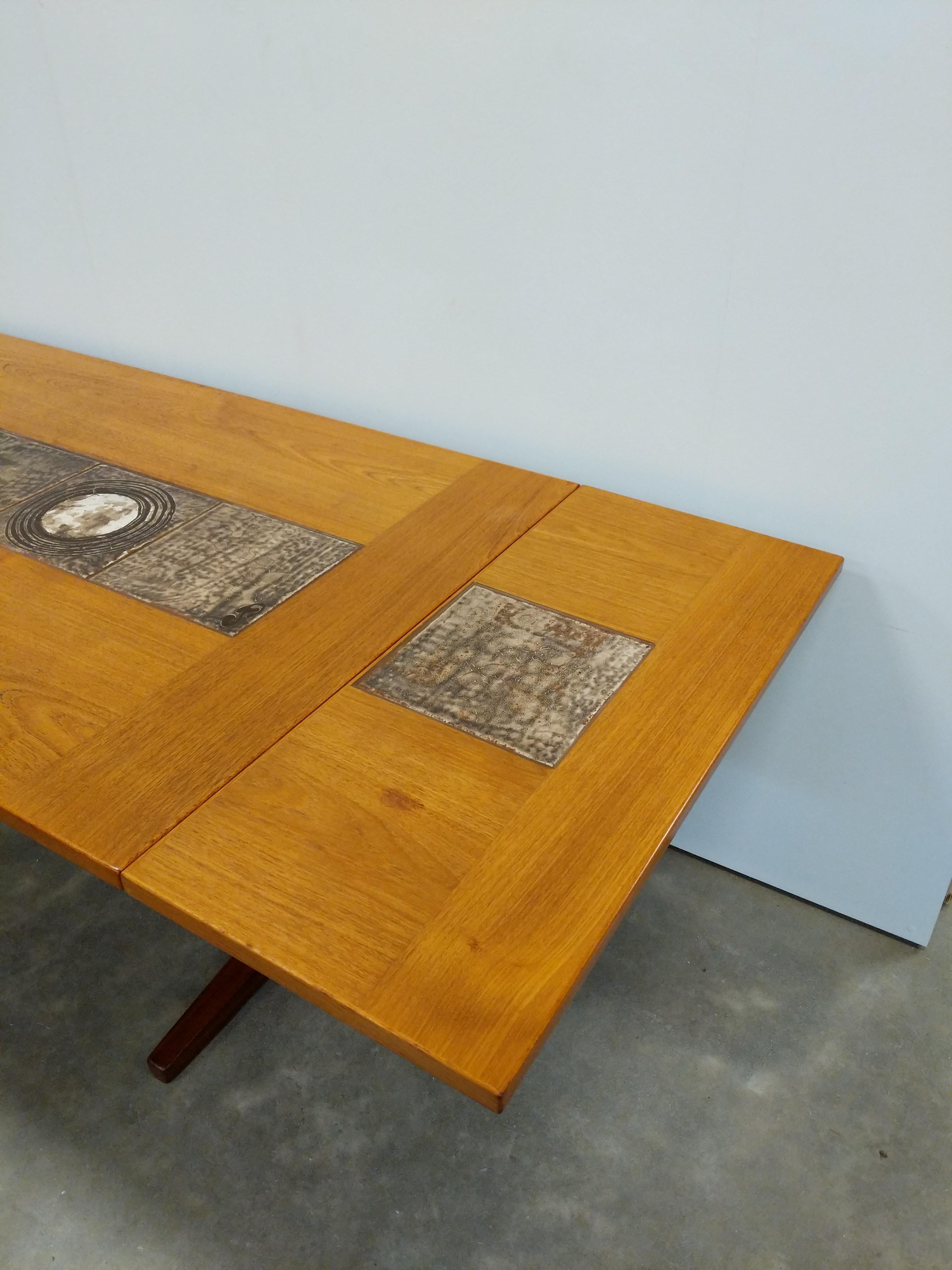 XX secolo Tavolo da pranzo moderno danese vintage in teak di Farstrup in vendita