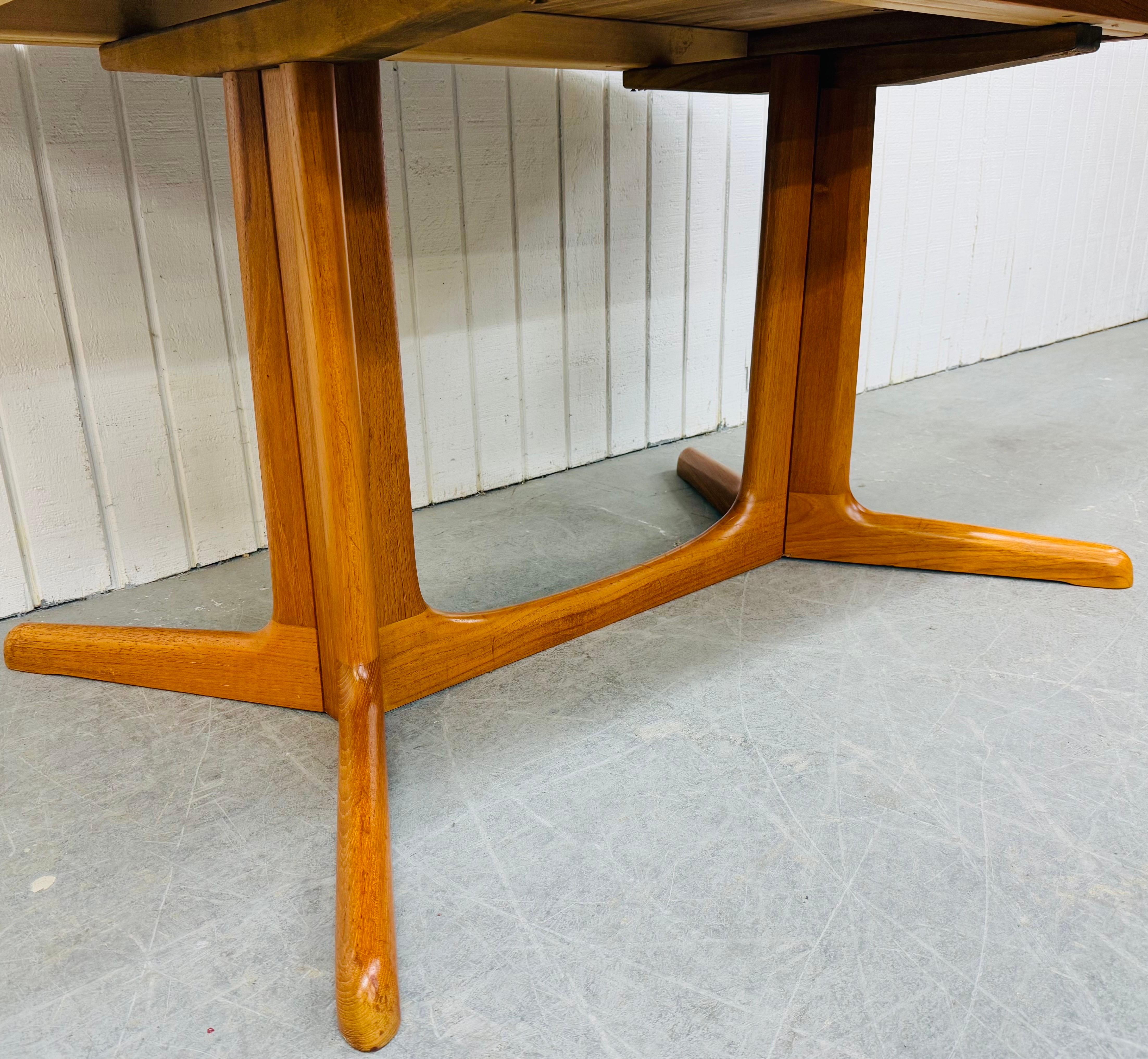 Vintage Danish Modern Teak Dining Table 4