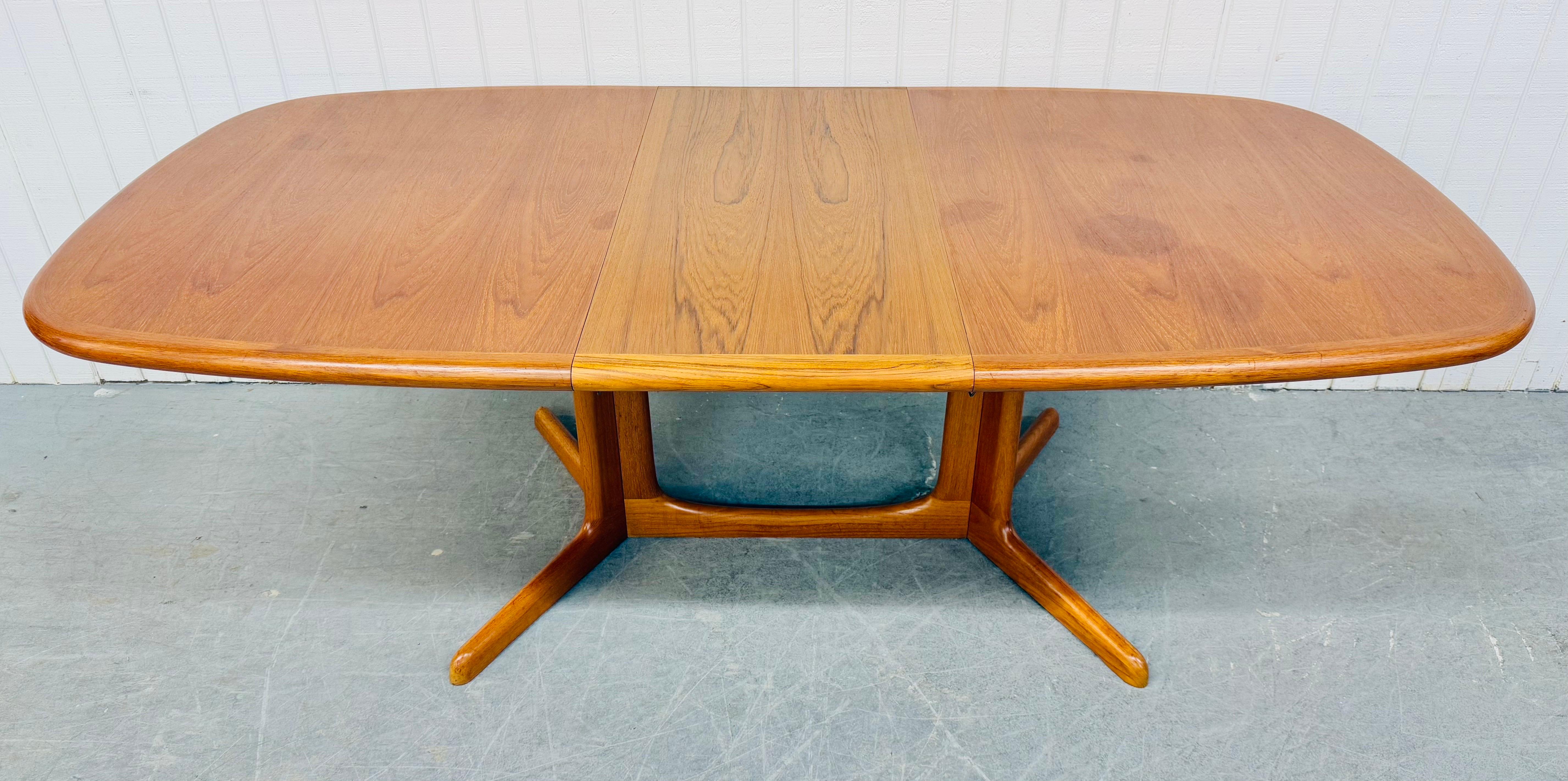 20th Century Vintage Danish Modern Teak Dining Table