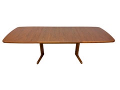 Vintage Danish Modern Teak Dining Table w/2 Leaves - Refinished!