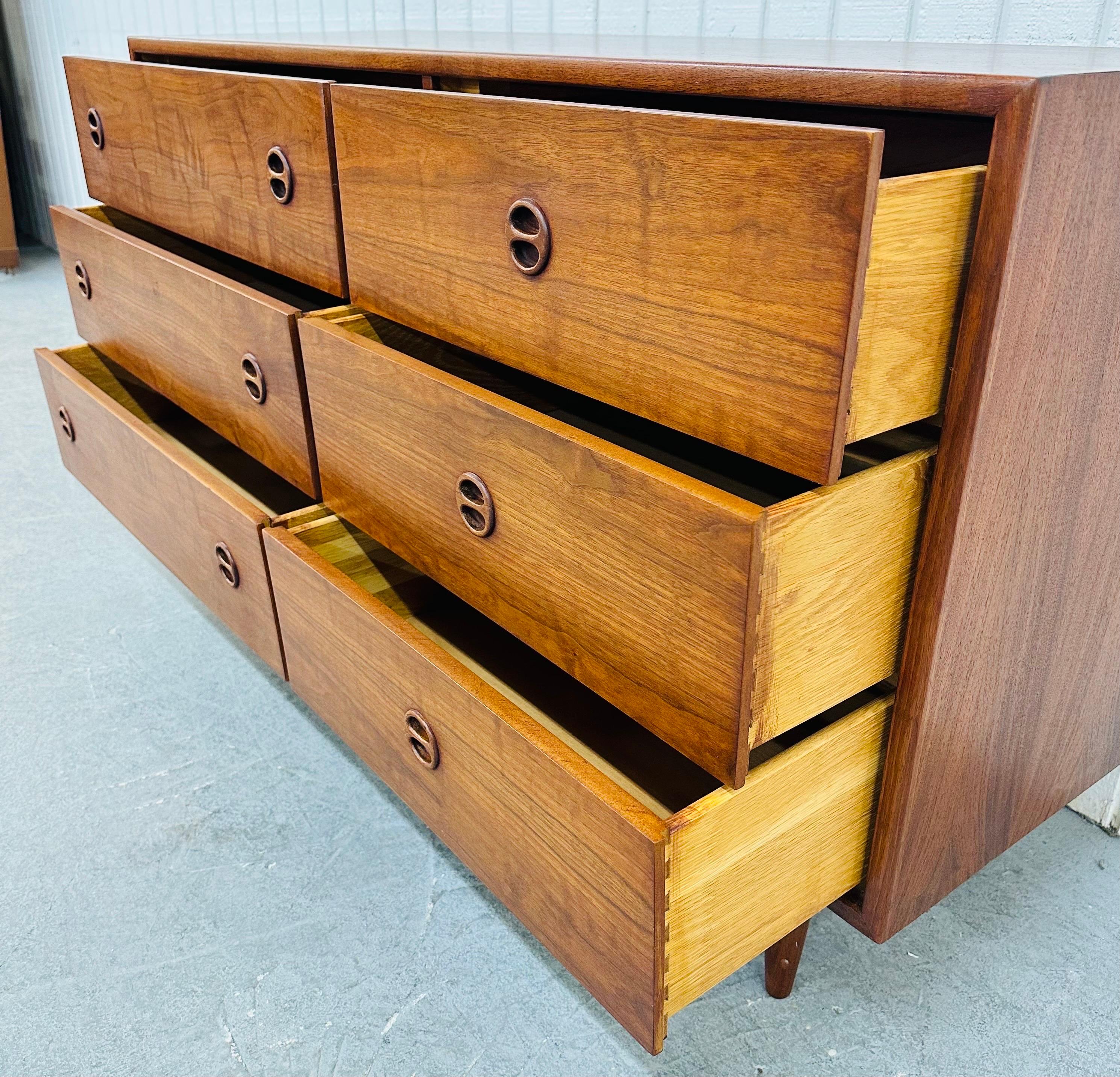 Vintage Danish Modern Teak Double Dresser 2