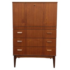 Vintage Danish Modern Teak Dresser / Secretary Desk