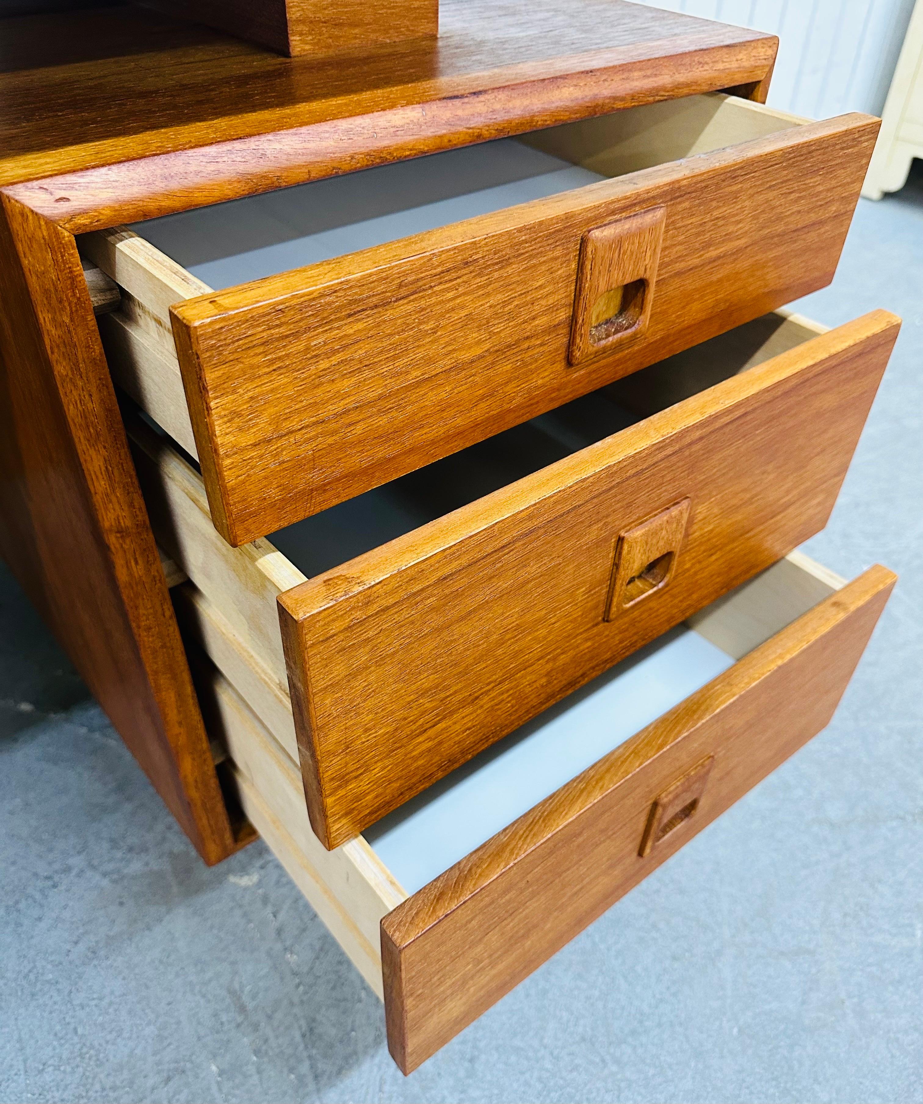 Vintage Danish Modern Teak Executive Desk 2