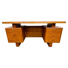 Vintage Danish Modern Teak Executive Desk