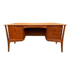 Vintage Danish Modern Teak Executive Desk Model 20 by Svend Madsen for HP Hansen