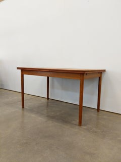 Vintage Danish Modern Teak Extendable Dining Table by FDB Møbler