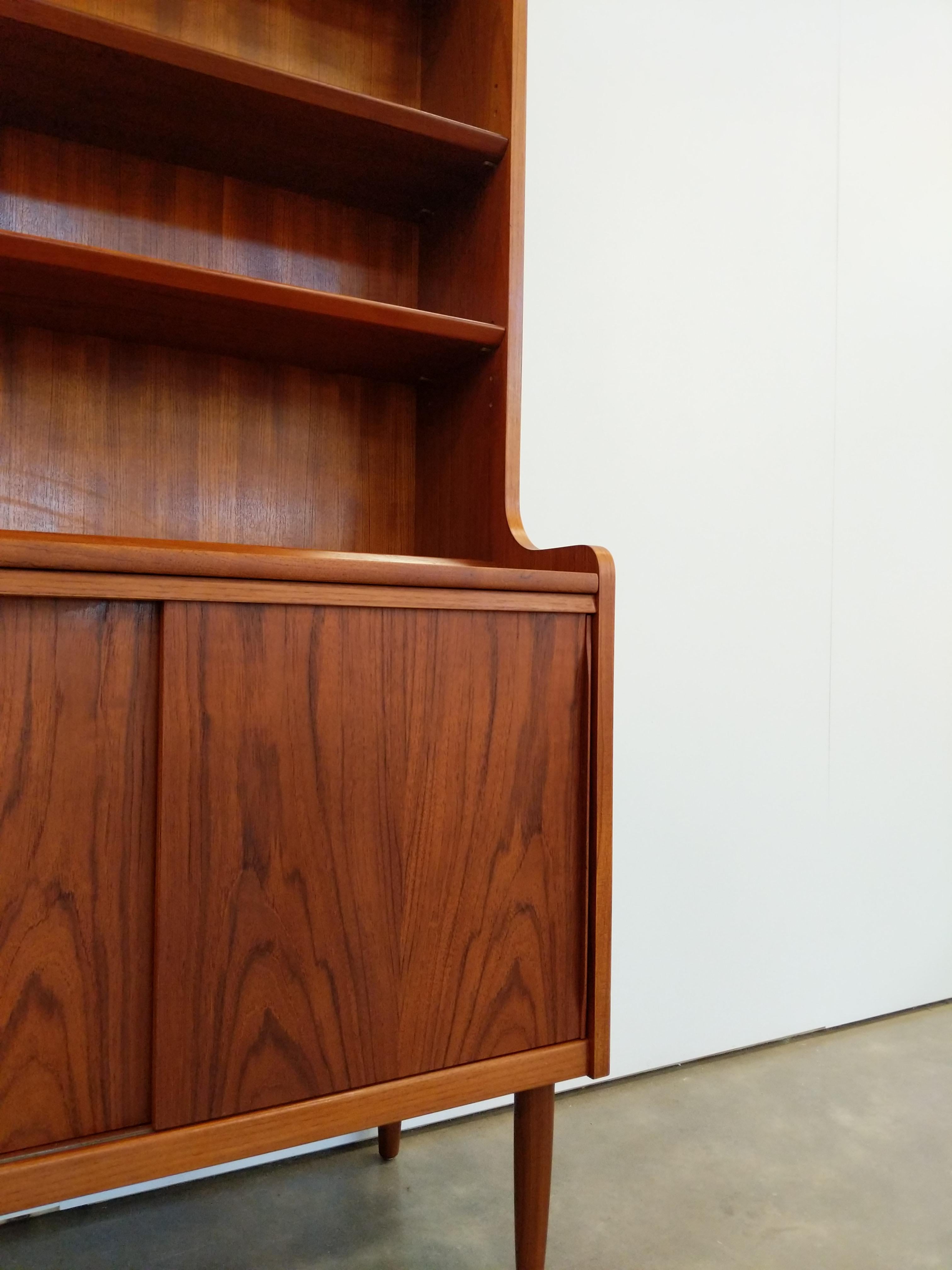 Vintage Danish Modern Teak Hjørnebo Secretary Desk / Bookshelf 1