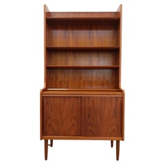 Vintage Danish Modern Teak Hjørnebo Secretary Desk / Bookshelf